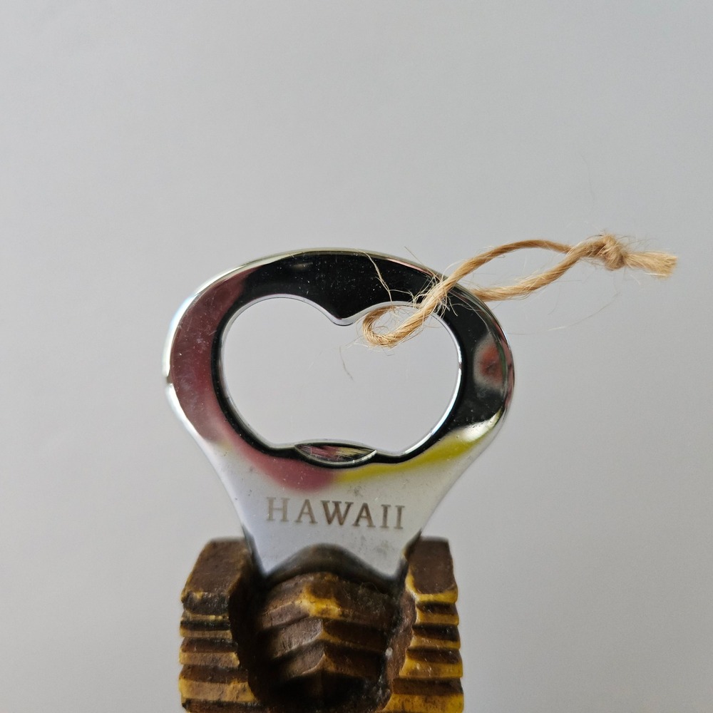Vtg Hawaii Tiki God Bottle Opener Souvenir - Tribal Resin Bar Decor Collectible - Picture 2 of 8